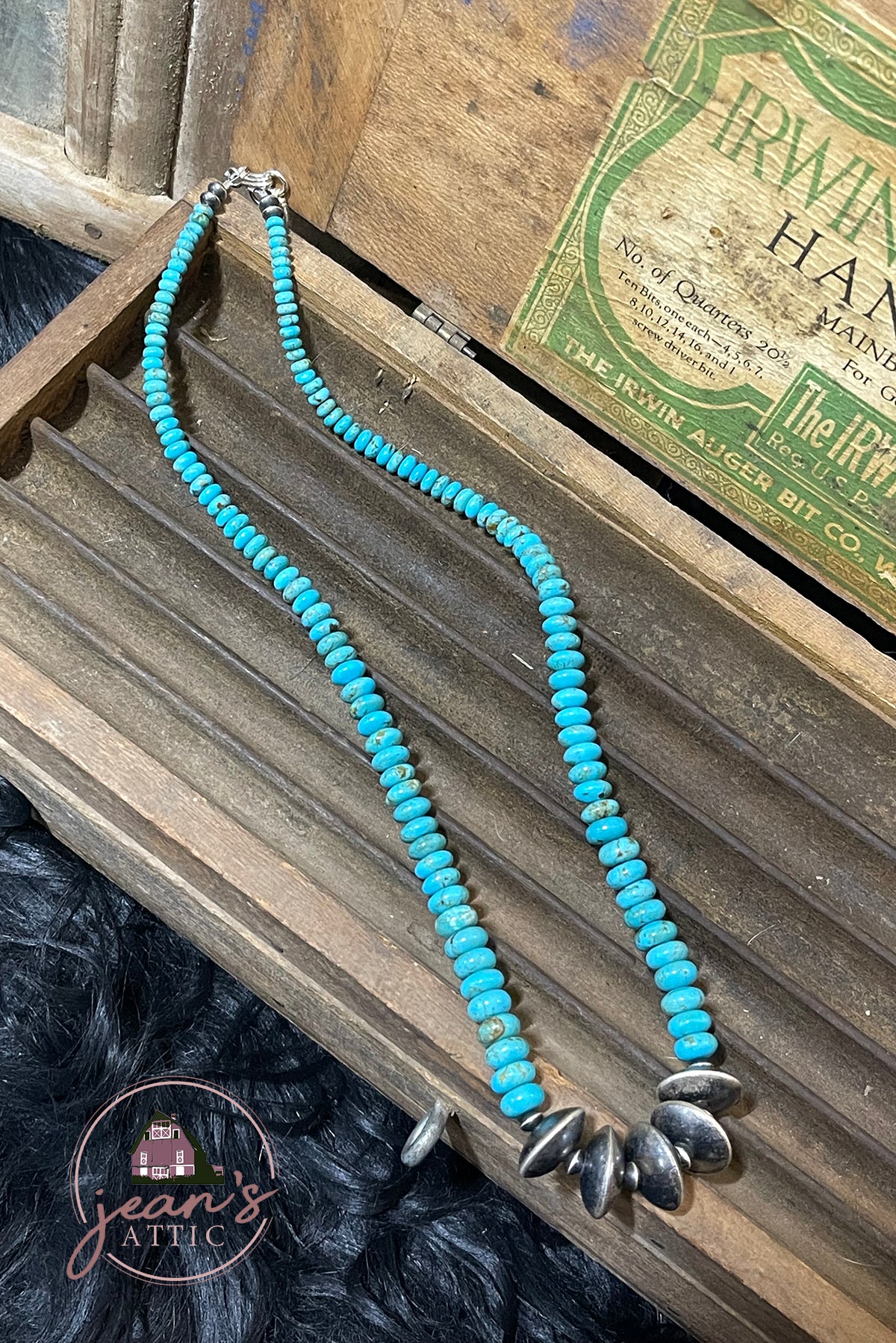 Navajo Disc Pearl with High Grade Turquoise