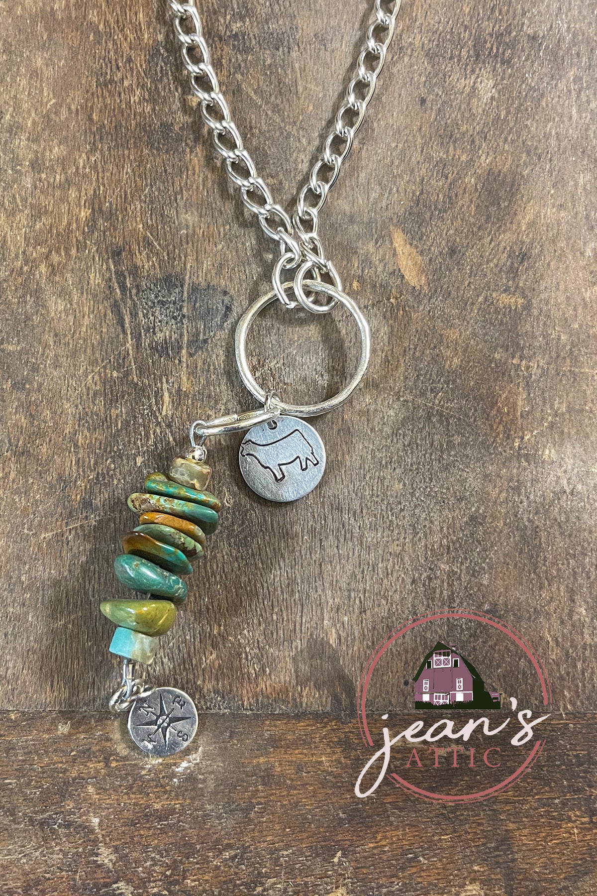 Show Heifer Charm Necklace - Silver Plated