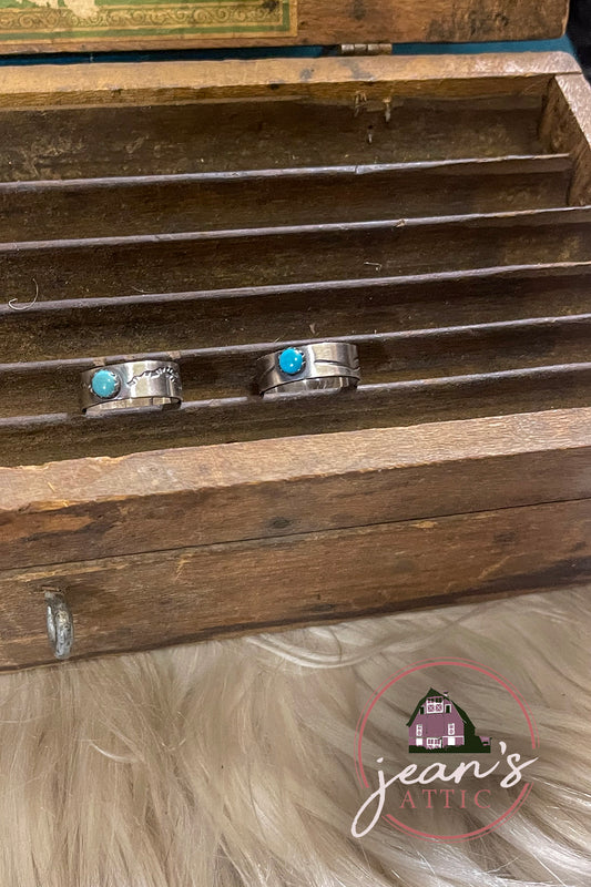 Navajo Sterling Silver Stamped Band