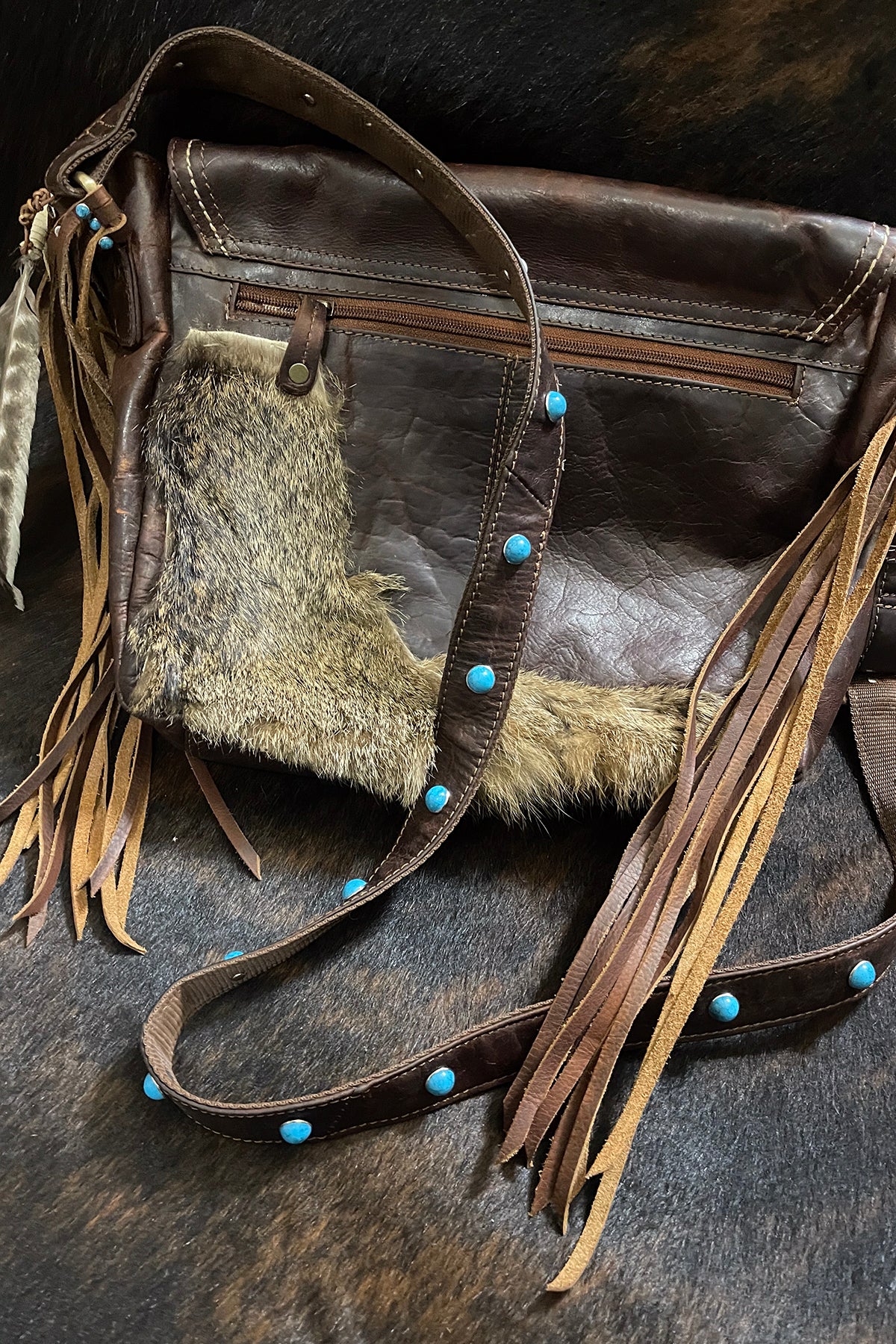 Leather Computer Patchwork Bag