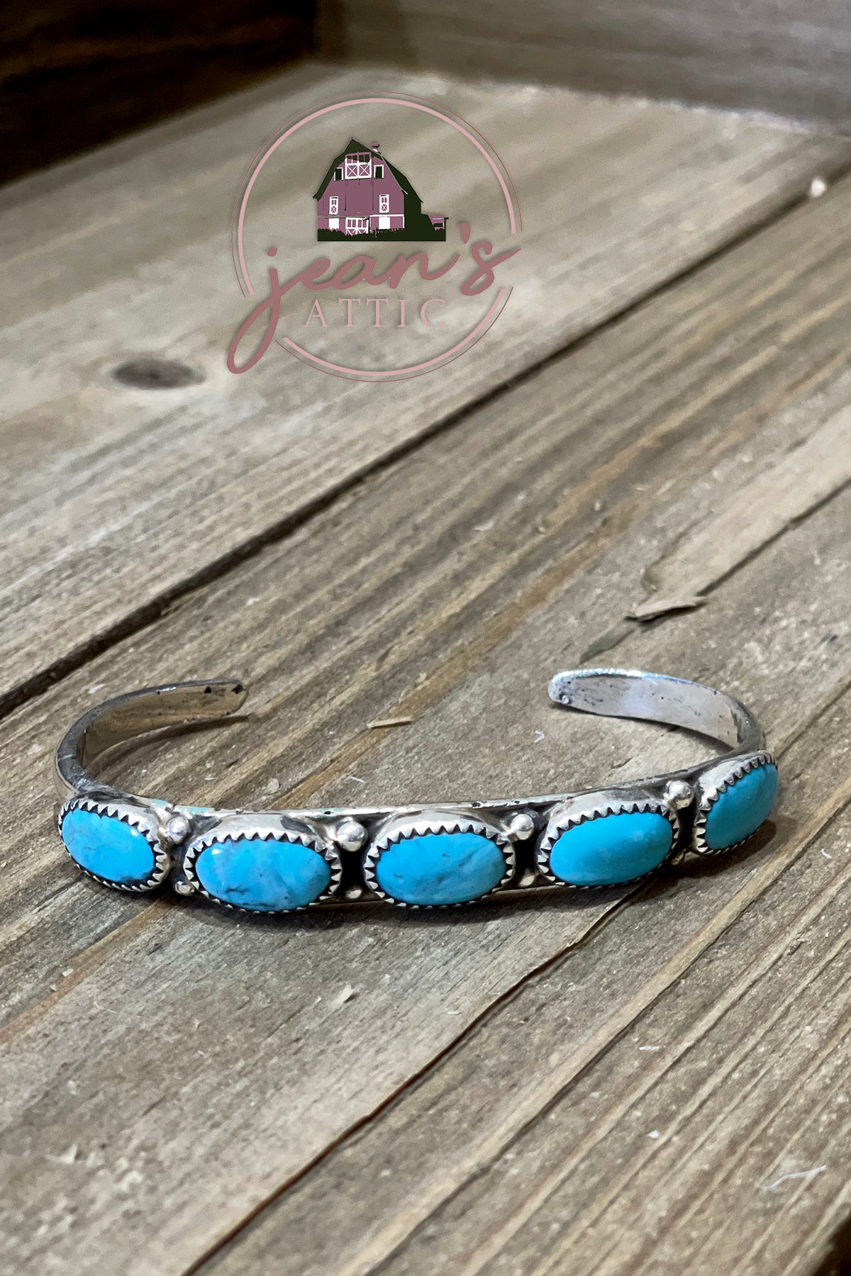 Kingman Turquoise Navajo Sterling Silver Cuff Bracelet