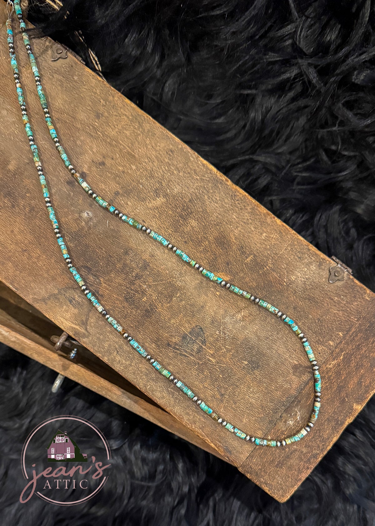 Kingman and Navajo Pearl Necklace