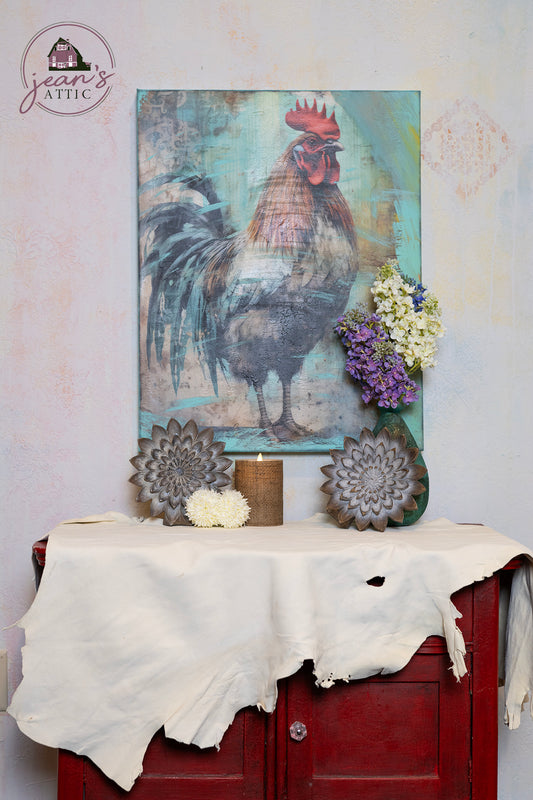 Rooster Mixed Media Canvas