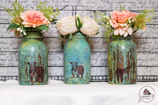Patina Mason Jar - Large