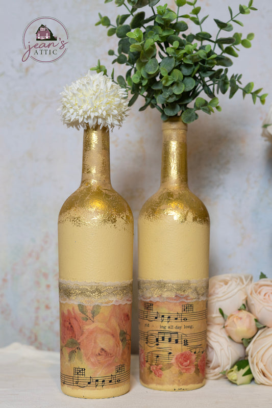 Mixed Media Wine Bottle