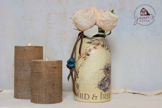 Mixed Media Mason Jar