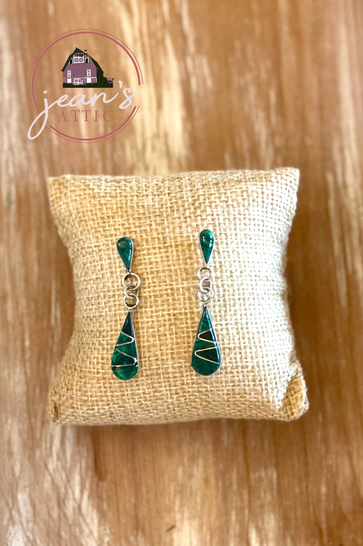 Zuni Inlay Sterling Silver Earring