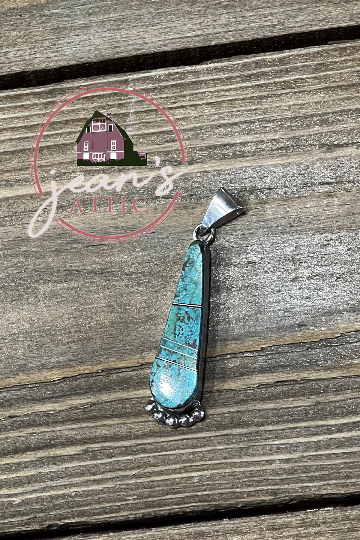 Navajo Inlay Turquoise Pendant