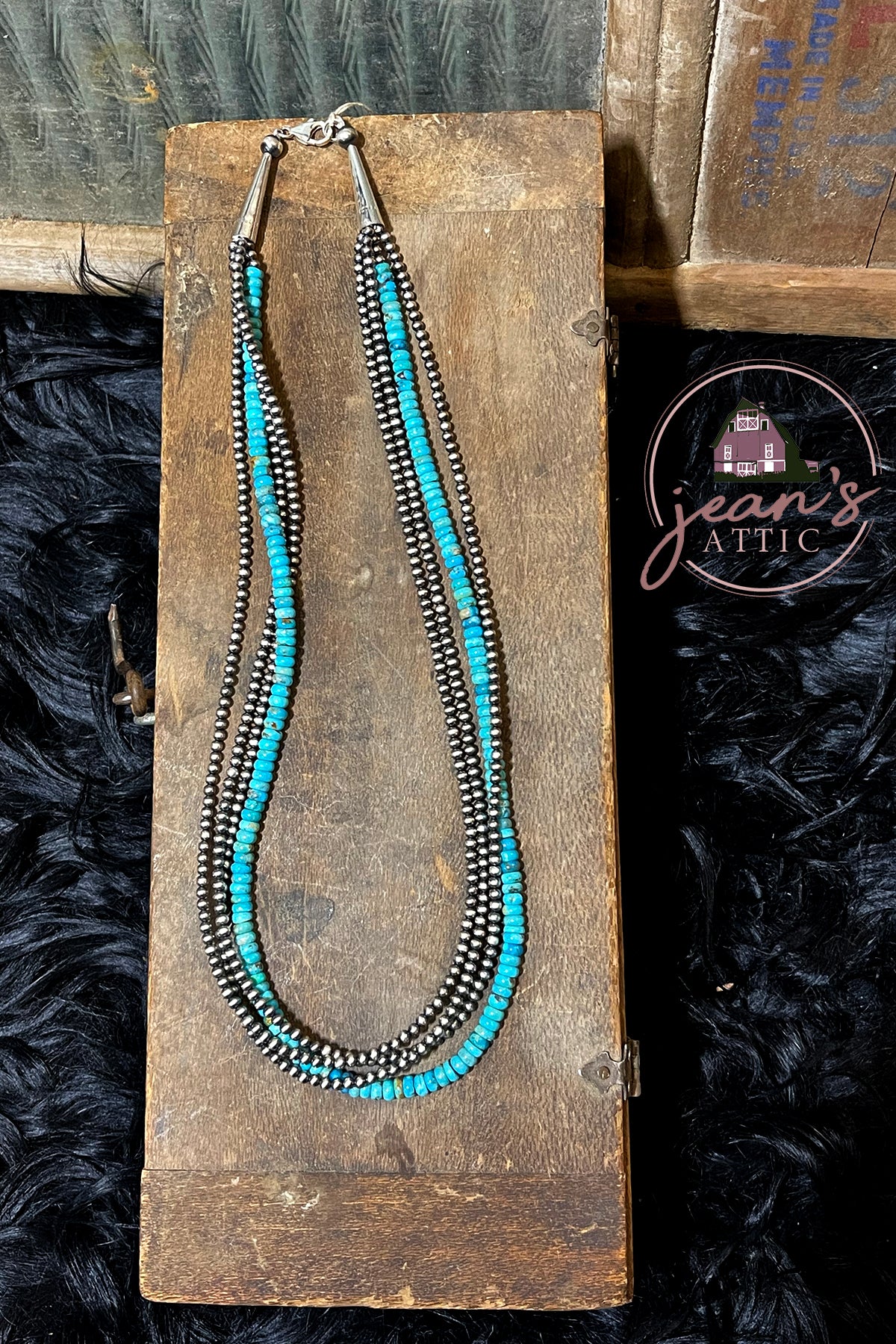 Multi Strand Navajo Pearl with Turquoise