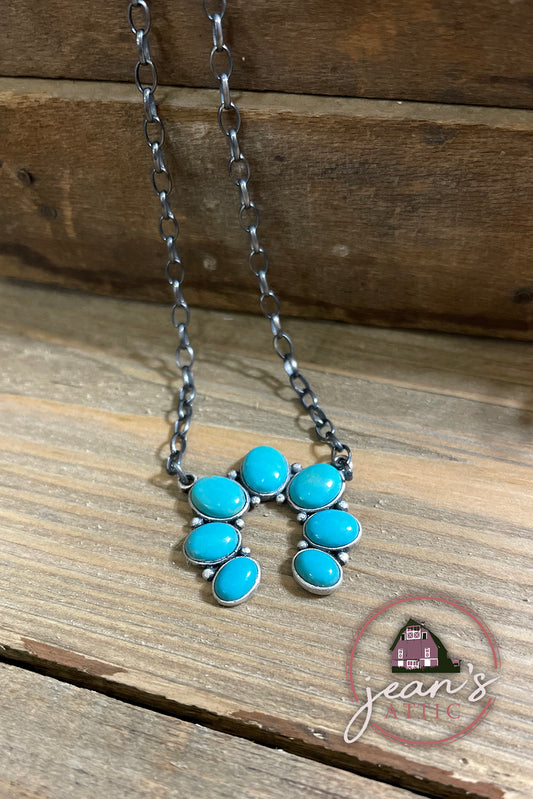 Turquoise Horseshoe Necklace