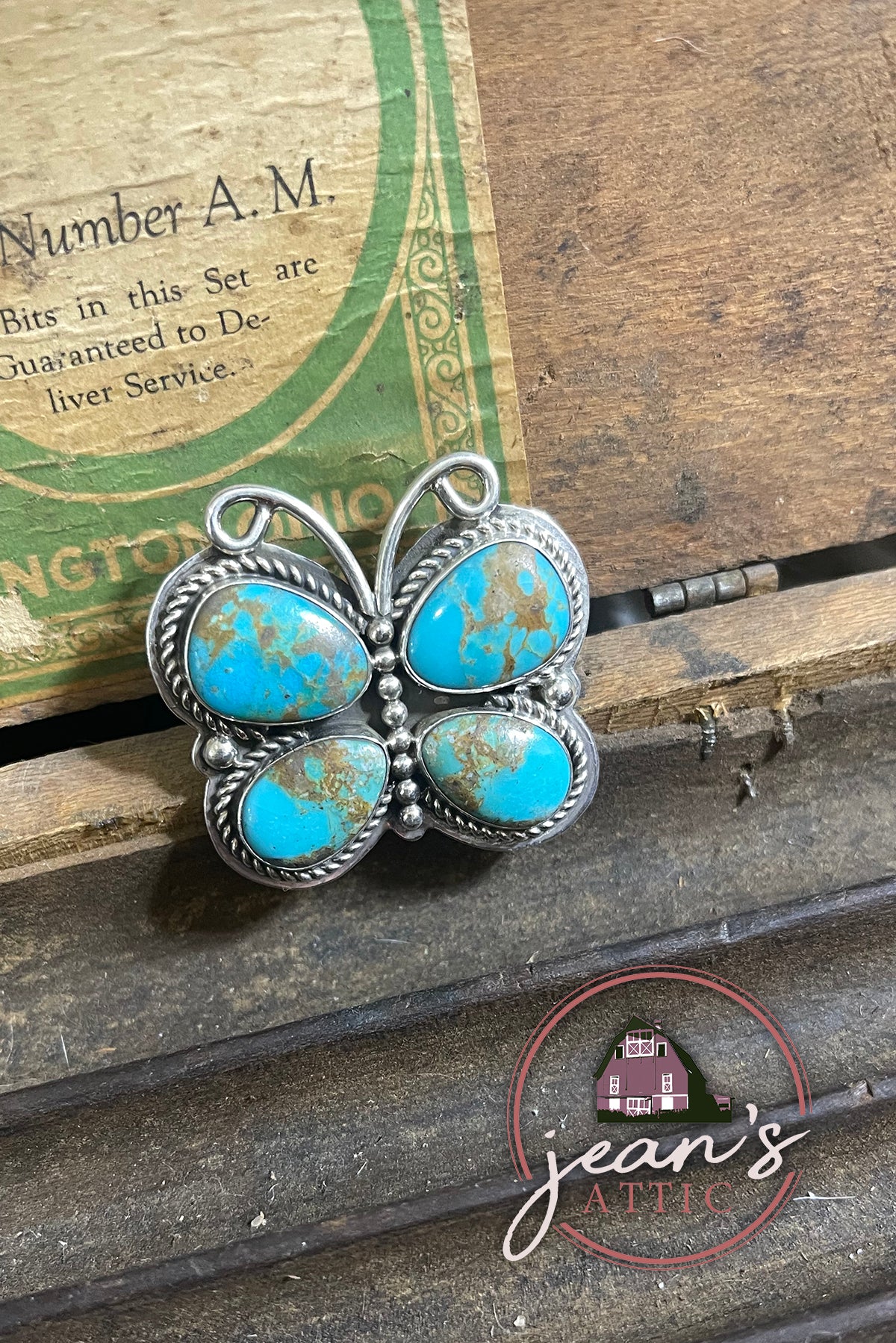 Turquoise Butterfly Ring by Geraldine James