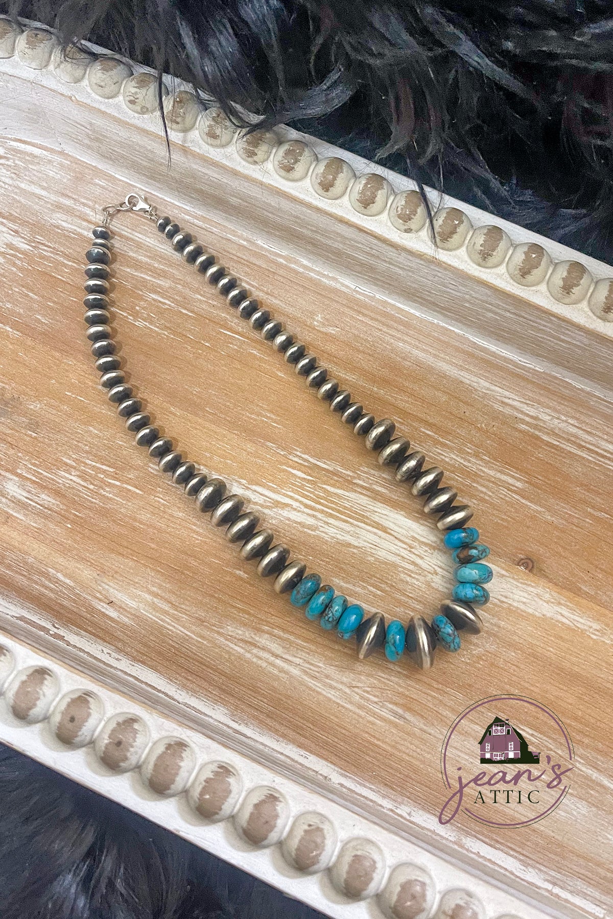 Navajo Disc Pearl with Kingman Turquoise