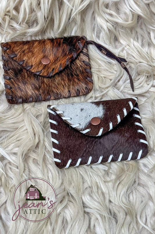 Cowhide Coin Pouch