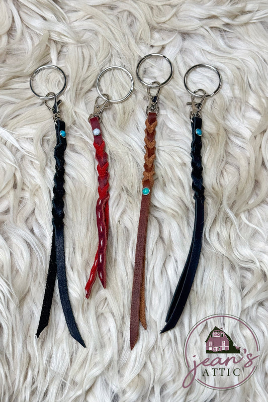 Leather Braided Key Chain