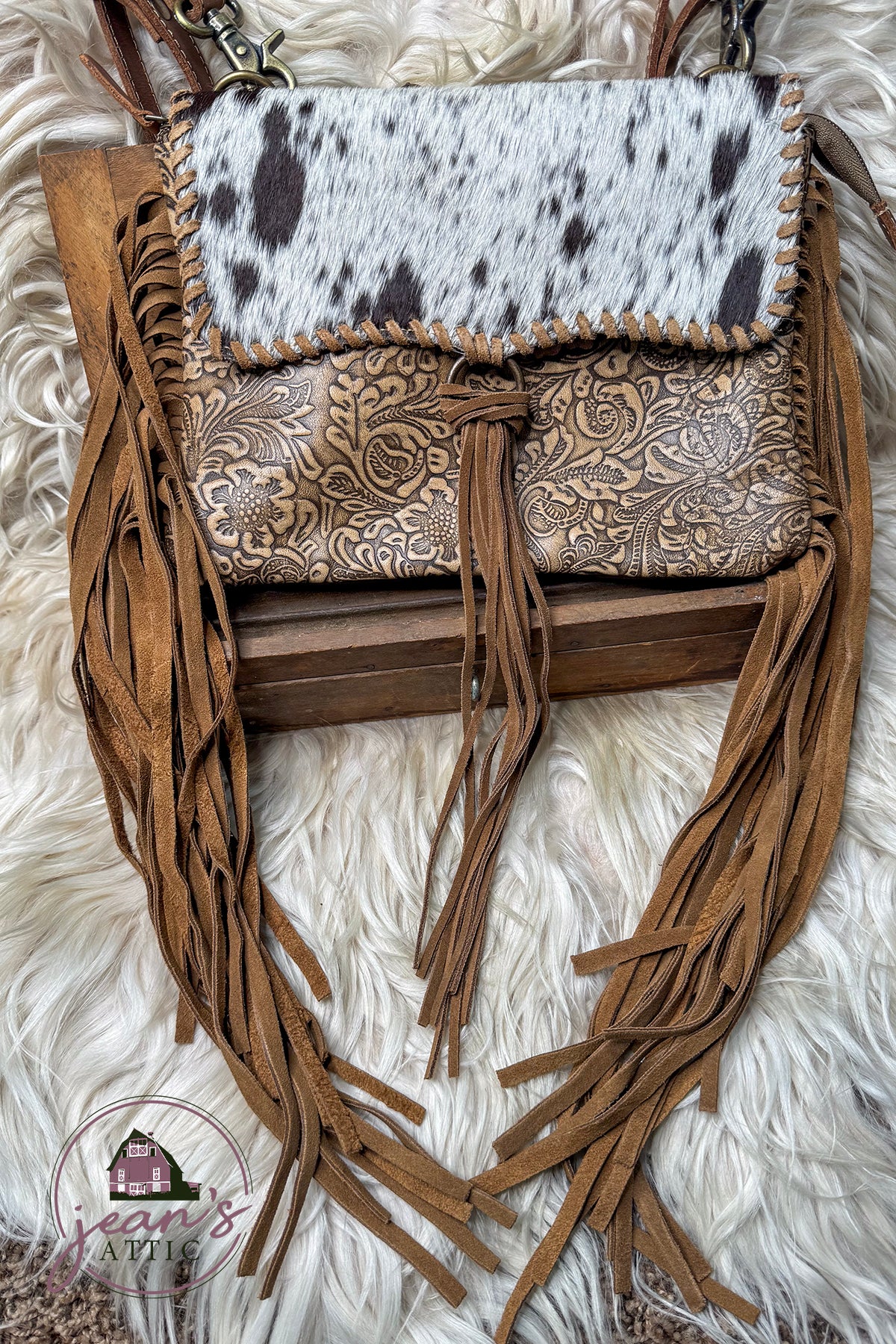 Hair on Hide Fringe Purse