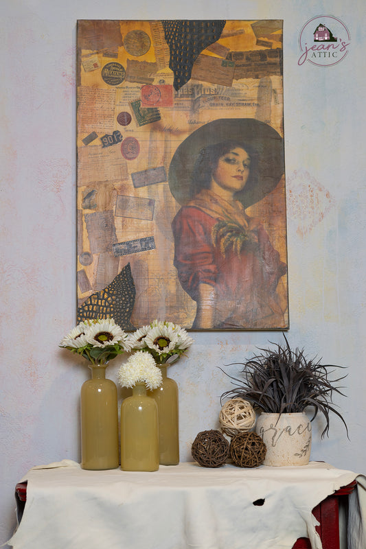 Mixed Media "Cowgirl" Canvas