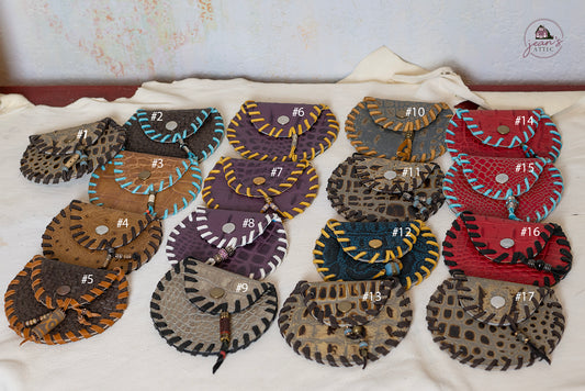 Handmade Leather Coin Pouches