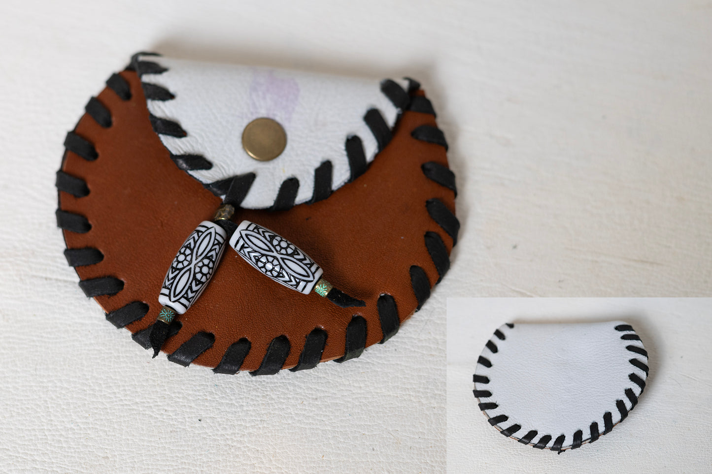 Handmade Leather Coin Purse with Hereford