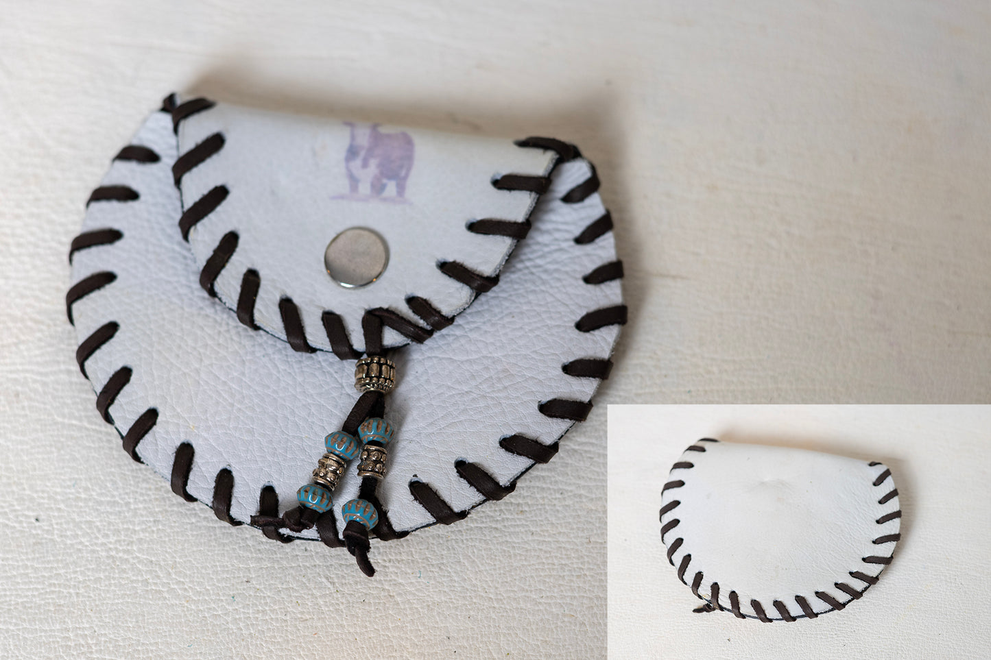 Handmade Leather Coin Purse with Hereford