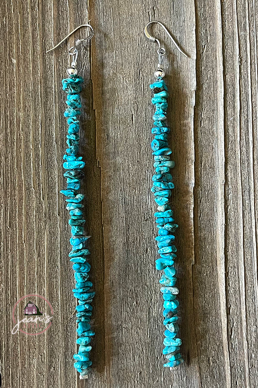 Navajo Green Turquoise Nugget Earring