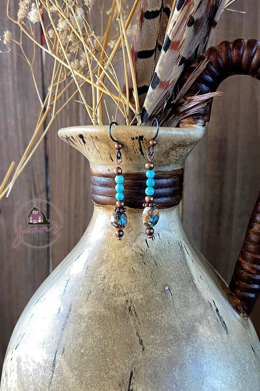 Kingman Turquoise Dangle Earring