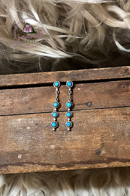 Turquoise Snake Eye Dangle Earring