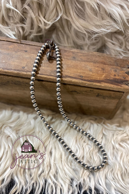 24" 8 mm Navajo Pearl Necklace