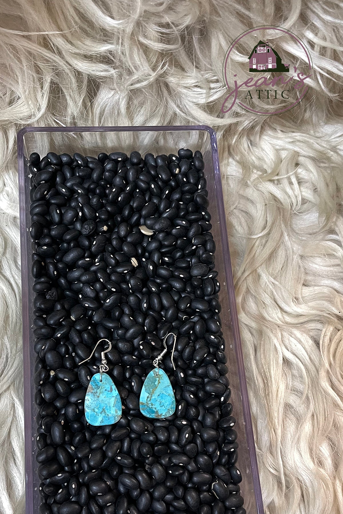 Turquoise Slab Earring