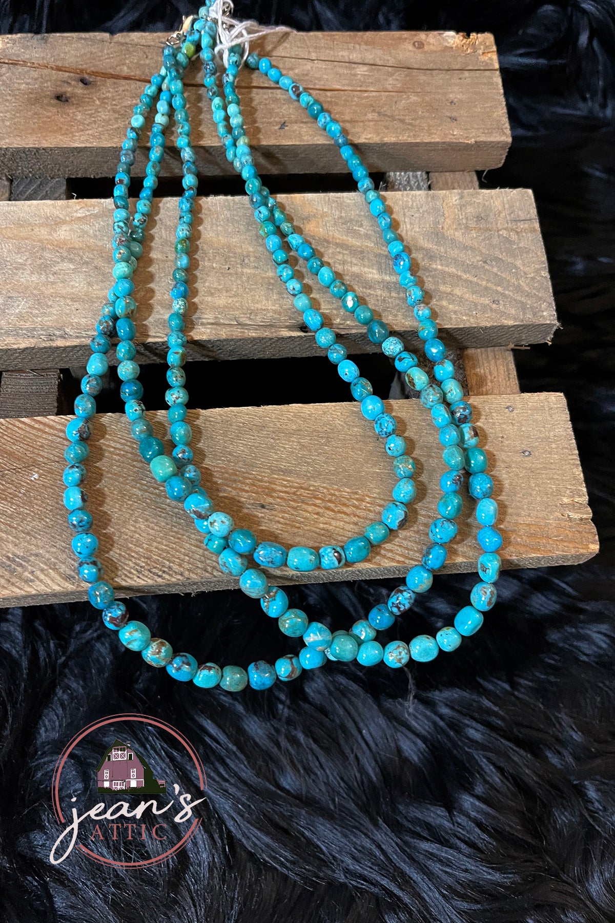 16" Turquoise Bead Graduated Necklace