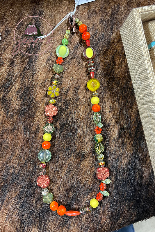 20" Czech Glass Bead Necklace