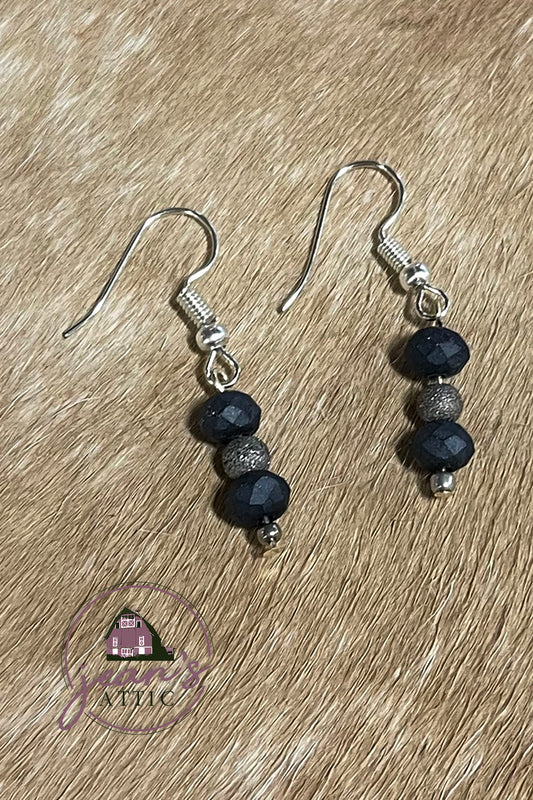 Czech Bead Silver Plated Earring