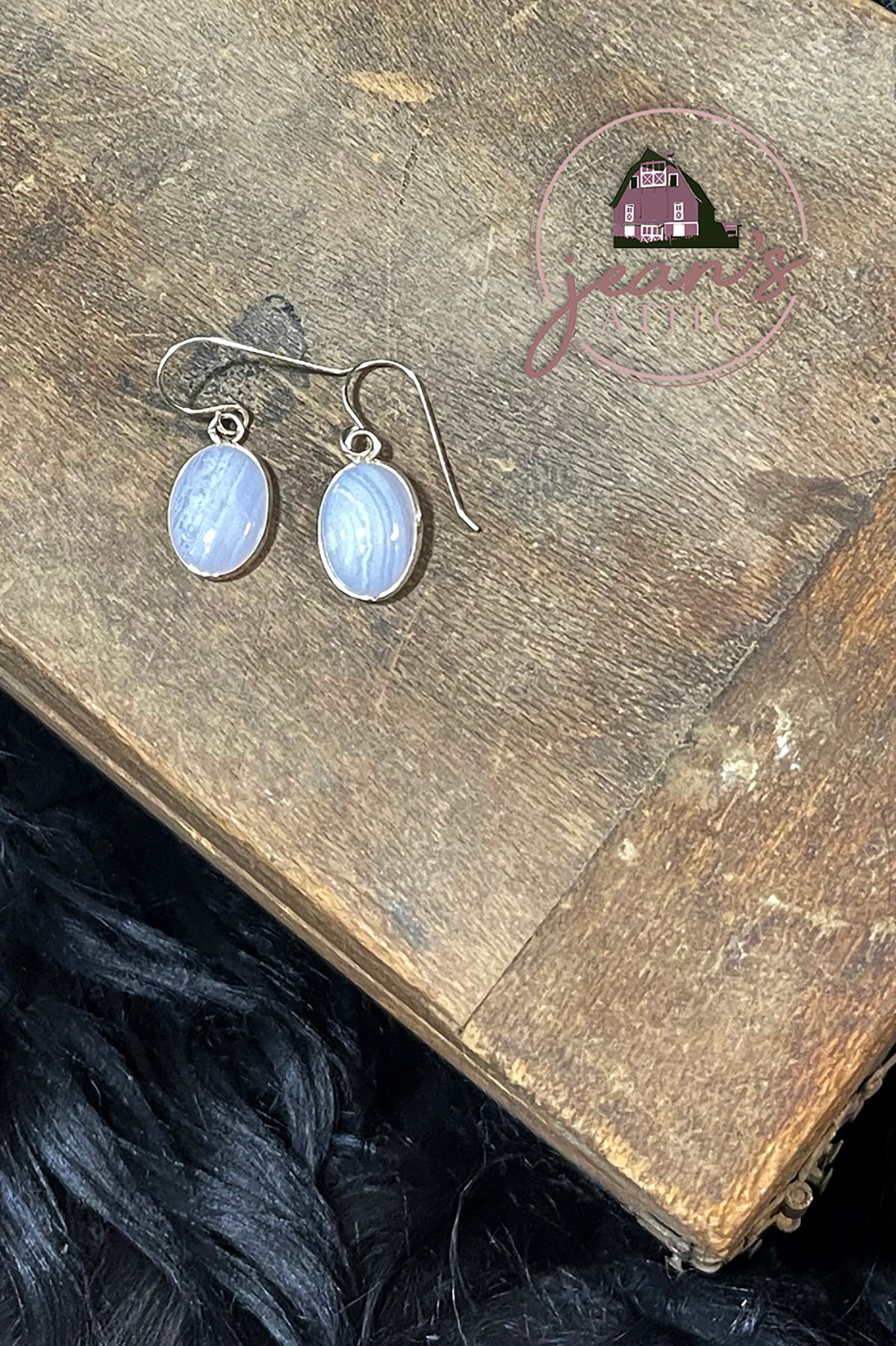 Blue Chalcedony Earring