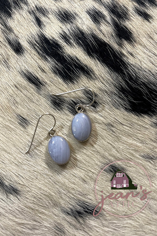 Blue Chalcedony Earring