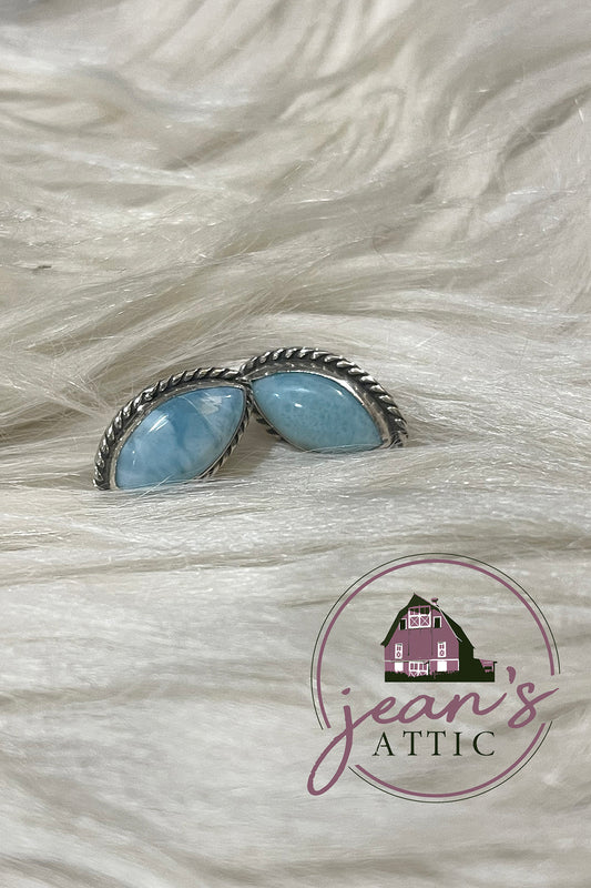 Larimar Post Earring