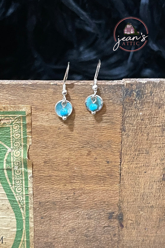 Stamped Sterling Silver with Sleeping Beauty Turquoise